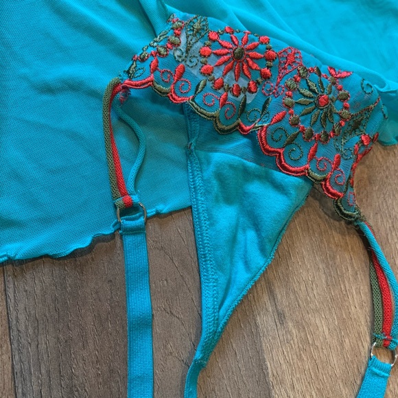 VS Vintage Y2K Pink Label Moroccan Embroidered Bohemian Crystal Babydoll Set - Picture 6 of 15